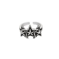 Zink Alloy Finger Ring, Star, Vintage & för kvinna, silver, nickel, bly och kadmium gratis, Innerdiameter:Ca 17mm, Säljs av PC