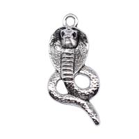 Zinc Alloy Animal Pendler, Snake, antik sølv farve forgyldt, Vintage & du kan DIY, nikkel, bly & cadmium fri, 19x41mm, Solgt af PC