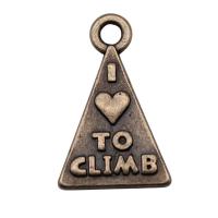 Pendentifs en alliage de zinc, triangle, Placage, Vintage & DIY, plus de couleurs à choisir, protéger l'environnement, sans nickel, plomb et cadmium, 16x26mm, Vendu par PC