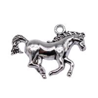 Zinc Alloy Animal Pendants Horse plated vintage & DIY nickel lead & cadmium free Sold By PC