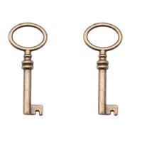 Zinklegering Key Hangers, Zinc Alloy, Sleutel, plated, Vintage & DIY, meer kleuren voor de keuze, nikkel, lood en cadmium vrij, 17x41mm, Verkocht door PC