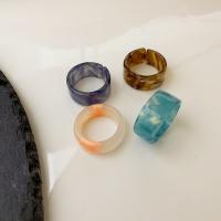 Akryl fingerring, Donut, Justerbar & for kvinde, flere farver til valg, Indvendig diameter:Ca. 17mm, Solgt af PC