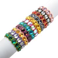 Strass armbanden, Zinc Alloy, met Bergkristal, uniseks, meer kleuren voor de keuze, nikkel, lood en cadmium vrij, Lengte Ca 18 cm, Verkocht door PC