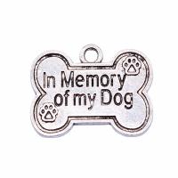 Zinc Alloy Pendants Dog Bone antique silver color plated vintage & DIY nickel lead & cadmium free Sold By PC