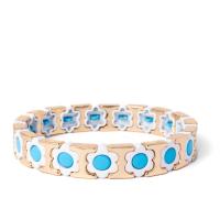 Zinc Alloy Bracelet porcelain enamel & elastic & Unisex nickel lead & cadmium free Length Approx 18 cm Sold By PC