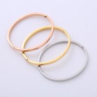 Rozsdamentes acél bangle, 304 rozsdamentes acél, csiszolt, divat ékszerek & a nő, több színt a választás, 58*50*4mm, Által értékesített PC