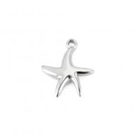 Rustfrit stål Animal Pendler, 304 rustfrit stål, Starfish, du kan DIY, flere farver til valg, 15.20x13.30mm, Solgt af PC