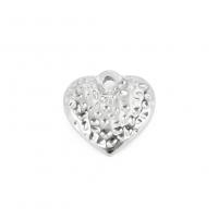 Stainless Steel Heart Pendants 304 Stainless Steel Vacuum Ion Plating DIY Sold By PC