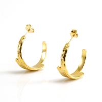 Titanium Steel  Earring 18K gold plated fashion jewelry & for woman Sold By Lot