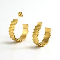 Titanium Steel  Earring 18K gold plated fashion jewelry & for woman Sold By Lot