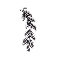 Zinklegering Leaf Hangers, Zinc Alloy, antiek zilver plated, Vintage & DIY, nikkel, lood en cadmium vrij, 16x52mm, Verkocht door PC