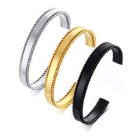 304 rozsdamentes acél Cuff Bangle, divat ékszerek & az ember, több színt a választás, 9mm, Belső átmérő:Kb 60mm, Által értékesített PC