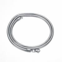 Rostfritt stål kedja halsband, 304 rostfritt stål, mode smycken & för människan, silver, 2.40mm, Såld Per Ca 23.62 inch Strand