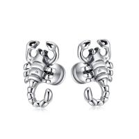 Stainless Steel Stud Øreringe, 304 rustfrit stål, Scorpion, poleret, mode smykker & Unisex, oprindelige farve, 17.50mm, Solgt af par