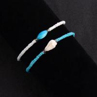 Fashion Jewelry Anklet Seedbead handmade 2 pieces & for woman mixed colors nickel lead & cadmium free Length Approx 7.87 Inch Sold By Set