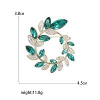 Cubic Zirconia Spilla, ottone, placcato color oro, Micro spianare cubic zirconia & per la donna & cavo, nessuno, assenza di nichel,piombo&cadmio, 45x38mm, Venduto da PC