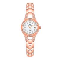 Women Wrist Watch Zinc Alloy with Glass Singaporean watch movement Life water resistant & for woman & with rhinestone plated Round 25mm Approx 20 cm  Sold By PC