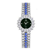 Mná Wrist Watch, Sinc Alloy, le Gloine, Babhta, plátáilte, Uisce saoil resistant & do bhean & le rhinestone, dathanna níos mó le haghaidh rogha, 25mm, Fad Thart 20 cm, Díolta De réir PC