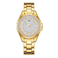 Women Wrist Watch Zinc Alloy with Glass Singaporean watch movement Life water resistant & for woman & with rhinestone plated Round Approx 20 cm  Sold By PC