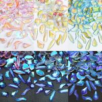 strass de resina Unhas decorativas Chips, Irregular, DIY, Mais cores pare escolha, 70x110mm, Aprox 100PCs/Bag, vendido por Bag