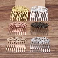 Sárgaréz Dekoratív Hair Comb keresése, -val Vas, galvanizált, több színt a választás, nikkel, ólom és kadmium mentes, 60x55mm, Által értékesített PC