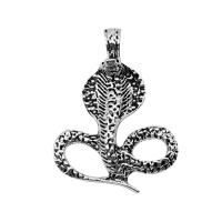 Zinc Alloy Animal Pendler, Snake, antik sølv farve forgyldt, Vintage & du kan DIY, nikkel, bly & cadmium fri, 32x43mm, Solgt af PC