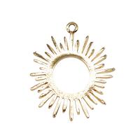 Zinklegering Hangers, Zinc Alloy, Zon, gold plated, Vintage & DIY & hol, nikkel, lood en cadmium vrij, 31x25mm, Verkocht door PC