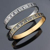 Rozsdamentes acél bangle, 304 rozsdamentes acél, galvanizált, divat ékszerek & egynemű & epoxy matrica, több színt a választás, 65mm, Által értékesített PC