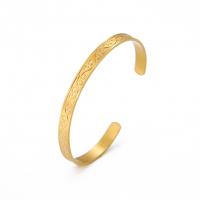 304 roestvrij staal Manchet Bangle, Letter C, voor vrouw, meer kleuren voor de keuze, circumference:160mm, Verkocht door PC