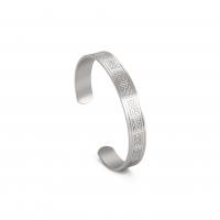 304 rustfrit stål Cuff Bangle, Letter C, for kvinde, flere farver til valg, 10mm, Indvendig diameter:Ca. 61mm, Solgt af PC