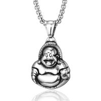 Titanium Steel Pendants Buddha DIY & for man original color Sold By PC