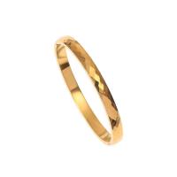 Pulseira de aço titânio, Partículas de aço, Rhombus, banhado a ouro 18k, joias de moda & para mulher, 60mm, vendido por PC