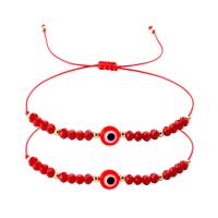 Bracelet Evil Eye bijoux, résine, avec cordon de polyester & cristal, Mauvais œil, Style bohème & unisexe, plus de couleurs à choisir, Longueur Environ 4-11 pouce, Vendu par PC