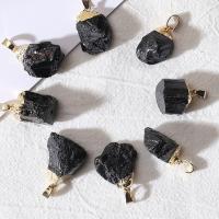 Gemstone Hängen Smycken, Schorl, Oregelbunden, naturliga & DIY, fler färger för val, 15-30mm, 5PC/Lot, Säljs av Lot