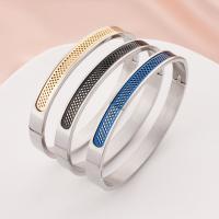 Nerūdijančio plieno Bangle, 304 Nerūdijantis plienas, Bižuterijos & žmogui, daugiau spalvų pasirinkimas, 8mm,71.5mm, Pardavė PC