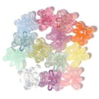 Jelly Style Akryylihelmet, Akryyli, Karhu, tee-se-itse, enemmän värejä valinta, 29x15x31mm, Reikä:N. 4mm, 10PC/laukku, Myymät laukku