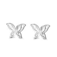 Sterling Silver Jewelry orecchino, 925 sterline d'argento, Farfalla, Stile coreano & per la donna & cavo, argento, 10x7.30mm, Venduto da coppia