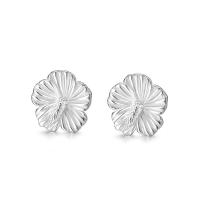 Sterling Silver Jewelry orecchino, 925 sterline d'argento, Fiore, Stile coreano & per la donna, argento, 10x10mm, Venduto da coppia