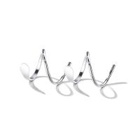 Sterling Silver Jewelry orecchino, 925 sterline d'argento, Stile coreano & per la donna, argento, 9x10mm, Venduto da coppia