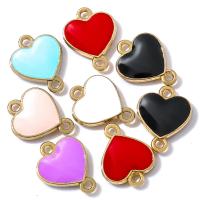 Heart Zinc Alloy Connector DIY & enamel nickel lead & cadmium free Approx 1.5mm Sold By PC