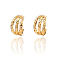 Brass Stud Earring 18K gold plated fashion jewelry & for woman nickel lead & cadmium free Sold By Pair