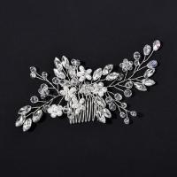 Decorative Hair Combs Zinc Alloy with Crystal & Plastic Pearl fashion jewelry & for woman nickel lead & cadmium free Sold By PC