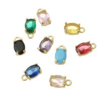 Pendentifs en laiton zircon cubique (CZ), Placage, bijoux de mode & pour femme & avec zircone cubique, plus de couleurs à choisir, 5x9x3.50mm, Trou:Environ 3mm, Vendu par PC