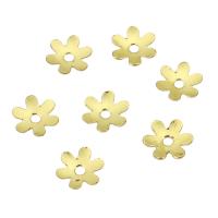 Capuchon pour perle en laiton, Placage de couleur d'or, bijoux de mode & DIY, doré, 6x6x1mm, Trou:Environ 0.5mm, Vendu par PC