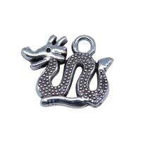 Zinc Alloy Pendants Dragon antique silver color plated vintage & DIY nickel lead & cadmium free Sold By PC