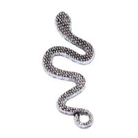 Zinc Alloy Animal Pendants Snake antique silver color plated vintage & DIY nickel lead & cadmium free Sold By PC