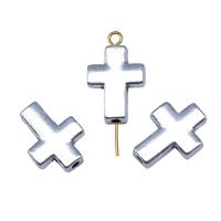 Zink Alloy Cross Hängen, antik silver pläterad, Vintage & DIY, nickel, bly och kadmium gratis, 12x16mm, Säljs av PC