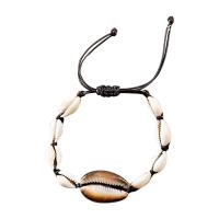 Shell gioielli bracciale, conchiglia, with corda di cera, Conchiglia, fatto a mano, 2 pezzi & unisex & regolabile, Lunghezza Appross. 18-30 cm, Venduto da set