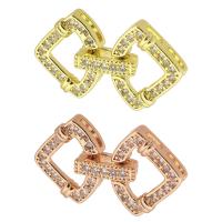 Messing Fold Over Verschluss, plattiert, Modeschmuck & DIY & Micro pave Zirkonia, keine, 25mm, verkauft von PC