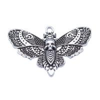 Zinc Alloy Skull Pendler, Butterfly, antik sølv farve forgyldt, Vintage & du kan DIY, nikkel, bly & cadmium fri, 43x27mm, Solgt af PC